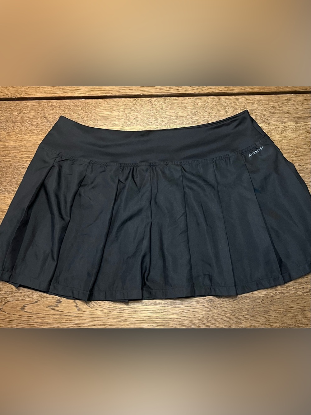Adidas AeroReady Tennis Golf Skirt Womens XL Black Pleated Athletic Skirt